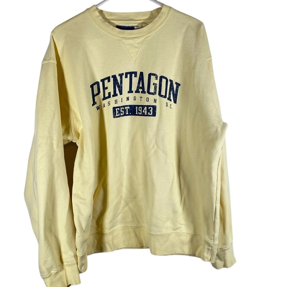 Vintage Washington DC Pentagon EST. 1943 Crewneck Sweatshirt mens size XL unisex